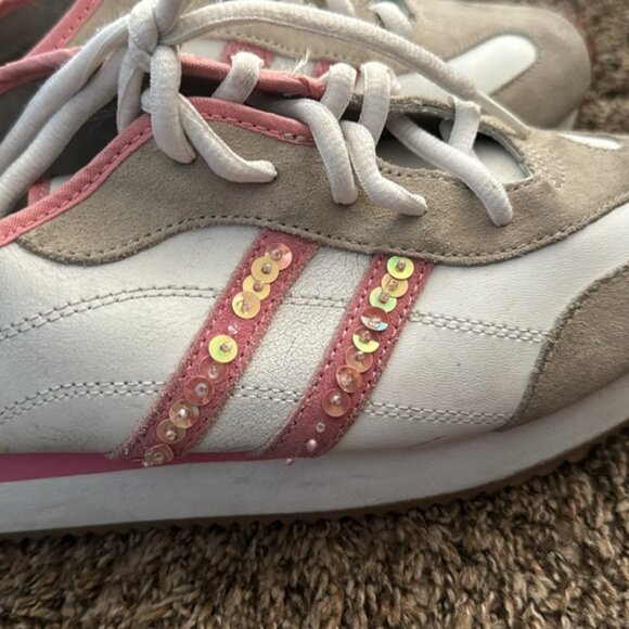 Vintage l.e.i Trainers Pink and White Shoes Size 9 1/2 - Picture 7 of 13